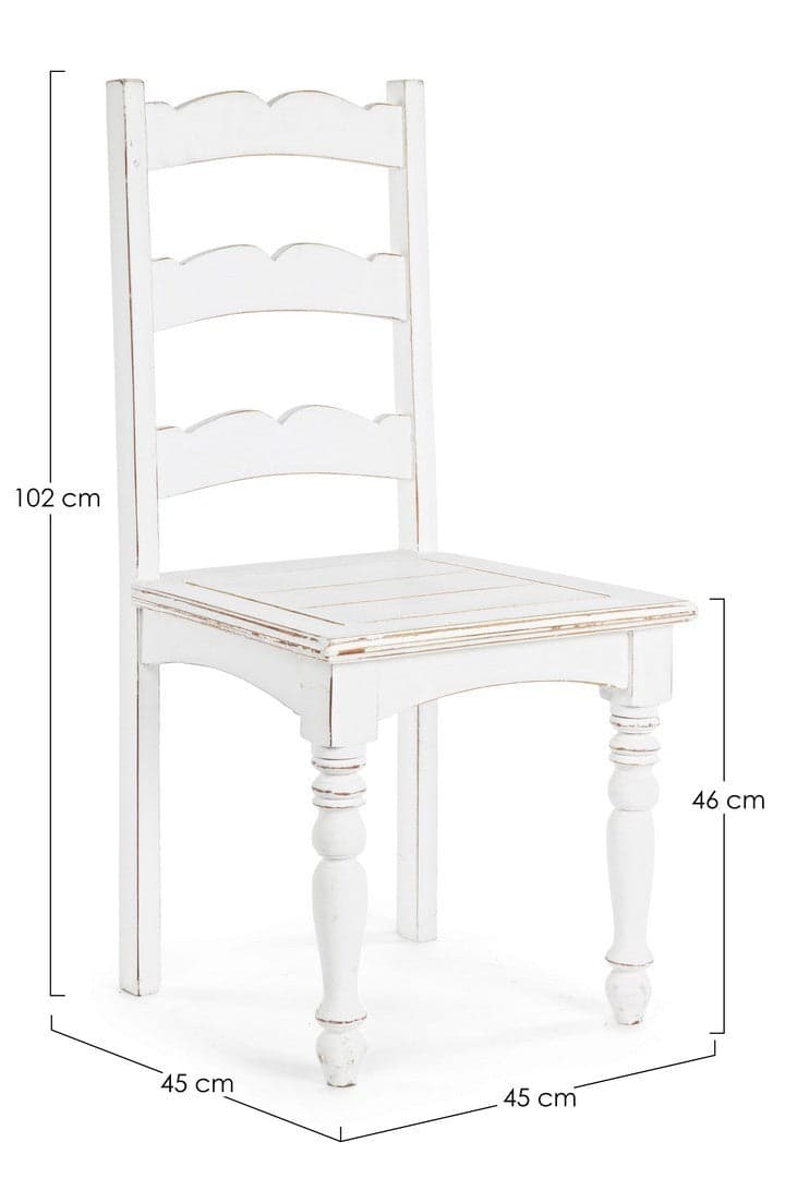 Sedia "Colette" con legno mango massiccio, per arredo interno 45 x 45 x h 102 cm in Sedie Decor Space - Altamura, commercioVirtuoso.it