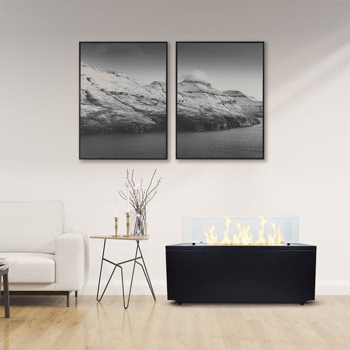 Camino a bioetanolo "Caravaggio" da terra biocamino per interno ed esterno 100 x h 40 cm in Caminetti gel ed etanolo Decor Space - Altamura, commercioVirtuoso.it