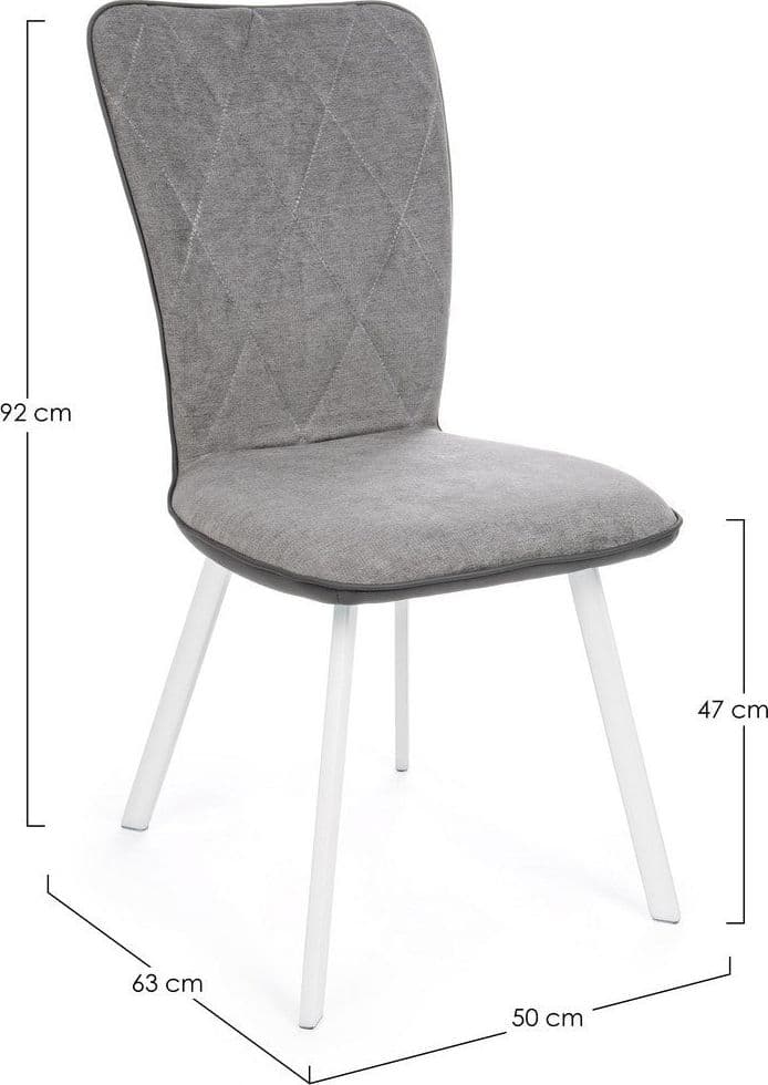 Sedia "Angelica" con struttura in acciaio e compensato, per arredo interno 50 x 63 x h 92 cm in Sedie Decor Space - Altamura, commercioVirtuoso.it