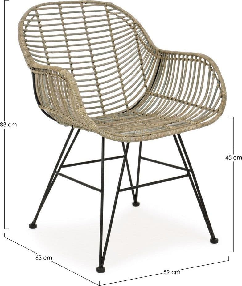 Sedia "Raquel" con struttura in acciaio, per arredo interno con braccioli, 59 x 63 x h 83 cm in Sedie Decor Space - Altamura, commercioVirtuoso.it