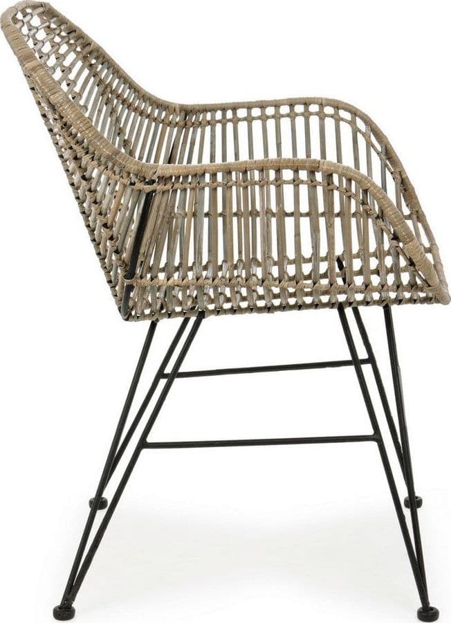 Sedia "Raquel" con struttura in acciaio, per arredo interno con braccioli, 59 x 63 x h 83 cm in Sedie Decor Space - Altamura, commercioVirtuoso.it