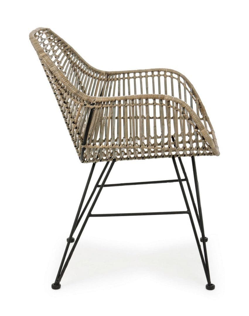 Sedia "Raquel" con struttura in acciaio, per arredo interno con braccioli, 59 x 63 x h 83 cm in Sedie Decor Space - Altamura, commercioVirtuoso.it