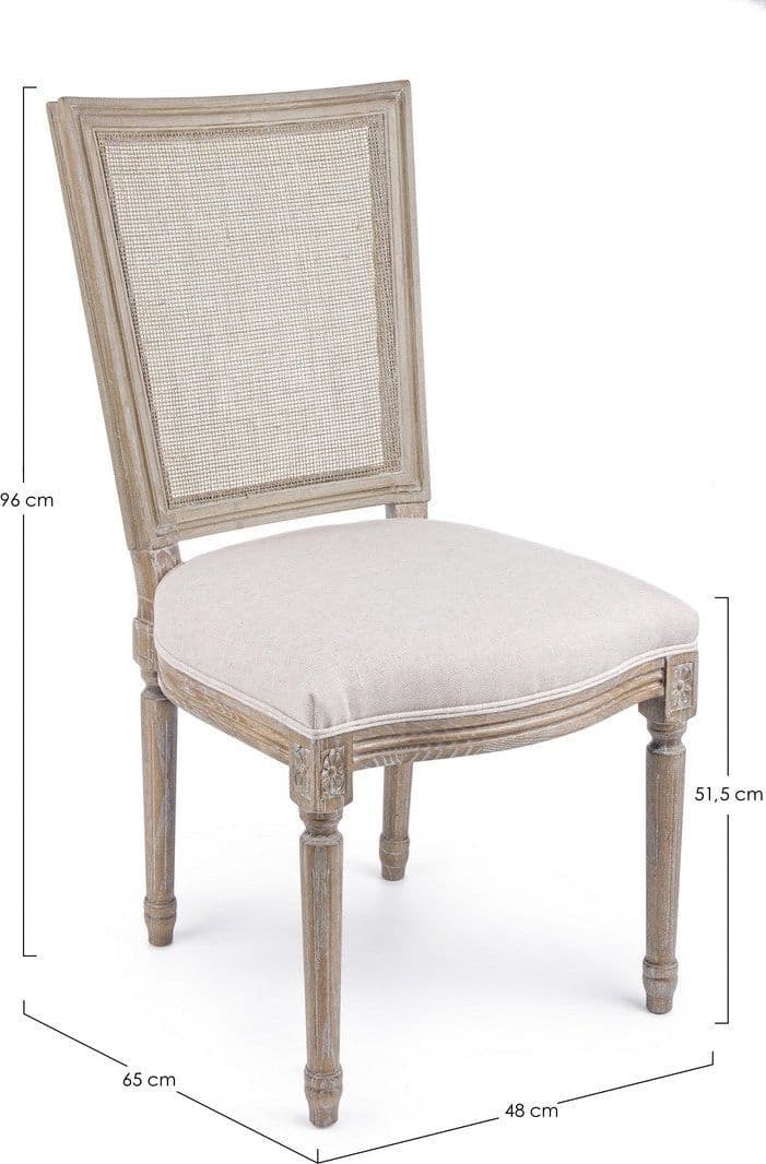 Sedia "Liliane" con struttura in legno di frassino, con cuscino da 48 x 65 x h 96 cm in Sedie Decor Space - Altamura, commercioVirtuoso.it