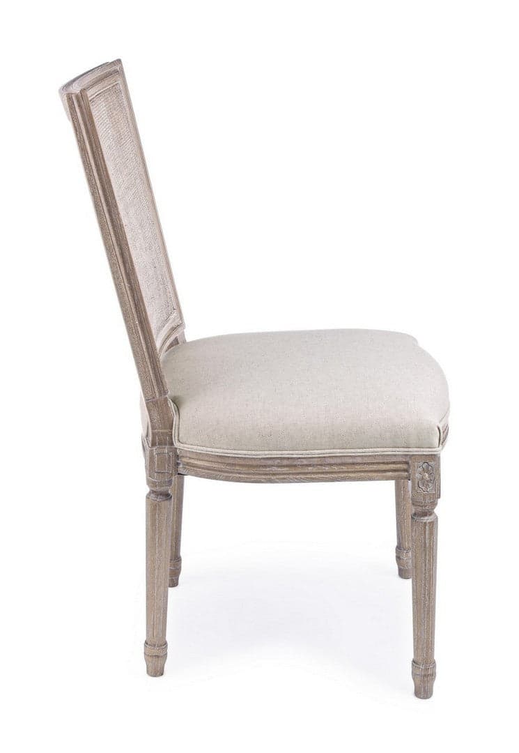 Sedia "Liliane" con struttura in legno di frassino, con cuscino da 48 x 65 x h 96 cm in Sedie Decor Space - Altamura, commercioVirtuoso.it