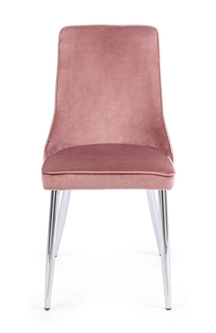 Sedia "Corinna" con gambe in tubolare di acciaio cromato, per arredo interno 44 x 55 x h 86 cm Casa e cucina/Arredamento/Sala da pranzo/Sedie Decor Space - Altamura, Commerciovirtuoso.it