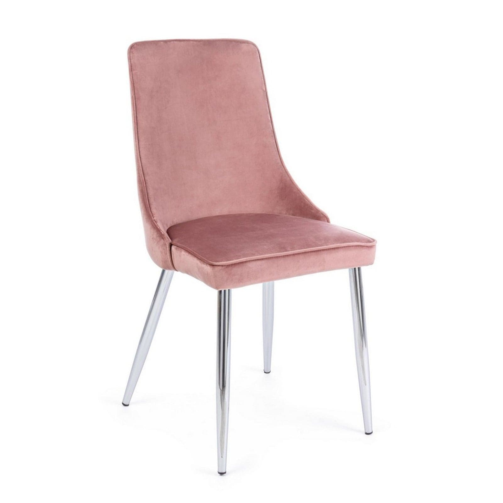 Sedia "Corinna" con gambe in tubolare di acciaio cromato, per arredo interno 44 x 55 x h 86 cm in Sedie Decor Space - Altamura, commercioVirtuoso.it