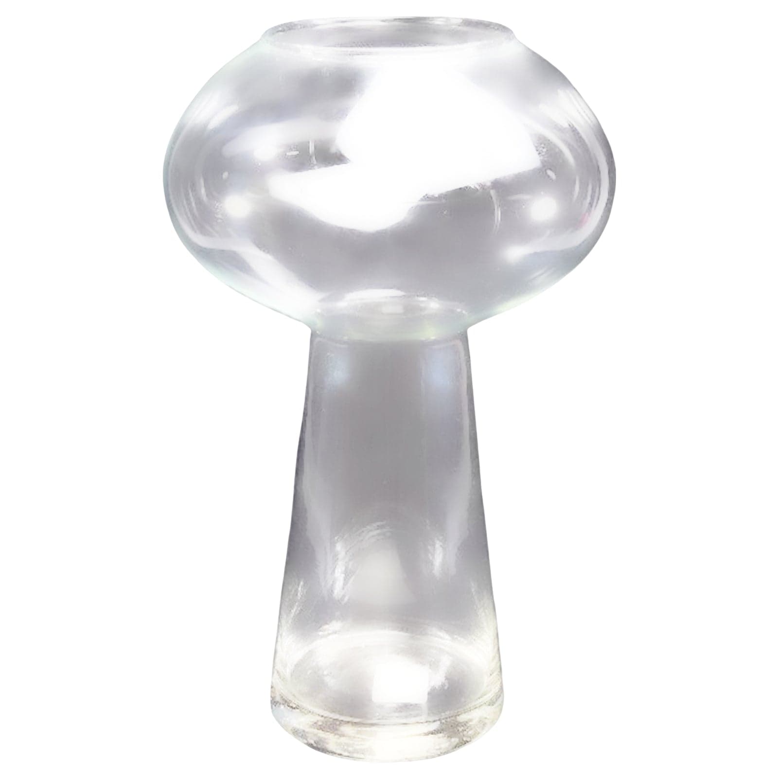 Vaso trasparente "Ufo" in vetro per fiori e piante, decorazione da interno ed esterno, 40 x h 22 cm in Vasi tradizionali Decor Space - Altamura, commercioVirtuoso.it