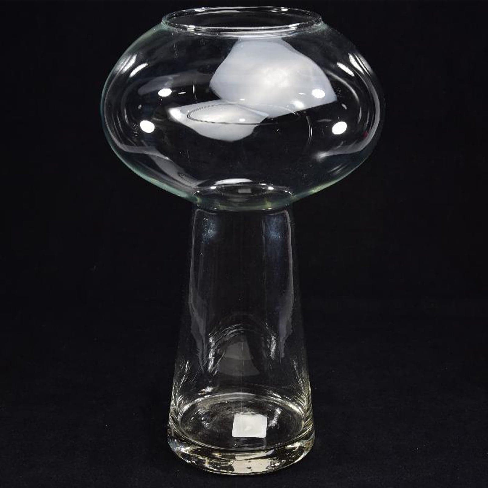 Vaso trasparente "Ufo" in vetro per fiori e piante, decorazione da interno ed esterno, 40 x h 22 cm in Vasi tradizionali Decor Space - Altamura, commercioVirtuoso.it