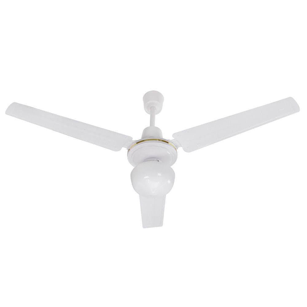 Ventilatore a soffitto con 3 pale in metallo Bianco e luce 70 w Ø 120 cm in Ventilatori a piantana Decor Space - Altamura, commercioVirtuoso.it