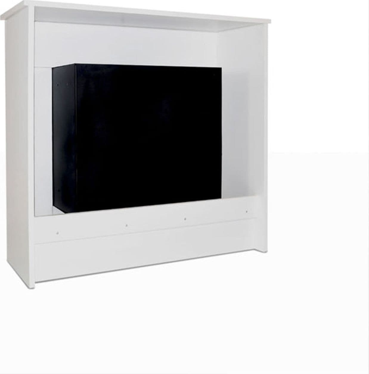 Camino a bioetanolo "Michelangelo" da terra in legno bianco biocamino per interno h 90 cm in Caminetti gel ed etanolo Decor Space - Altamura, commercioVirtuoso.it