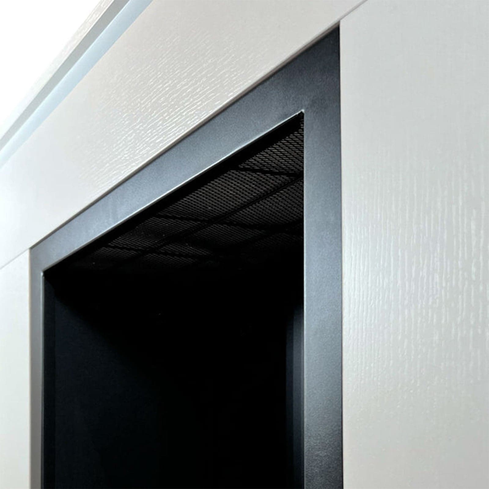Camino a bioetanolo "Michelangelo" da terra in legno bianco biocamino per interno h 90 cm in Caminetti gel ed etanolo Decor Space - Altamura, commercioVirtuoso.it