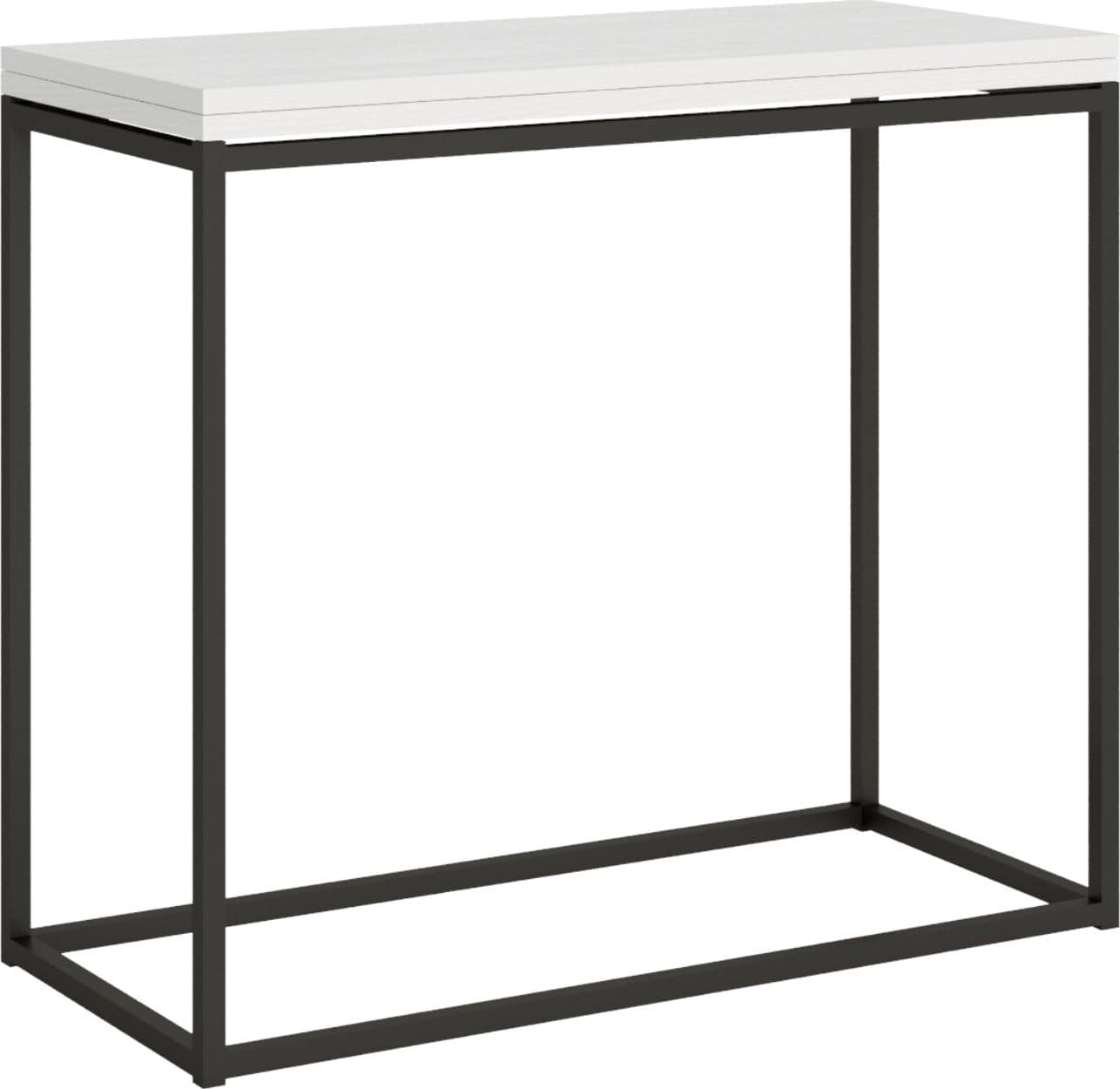 Tavolo consolle "Ancona" allungabile in legno per sala da pranzo – Bianco Frassino – Itamoby – moderno