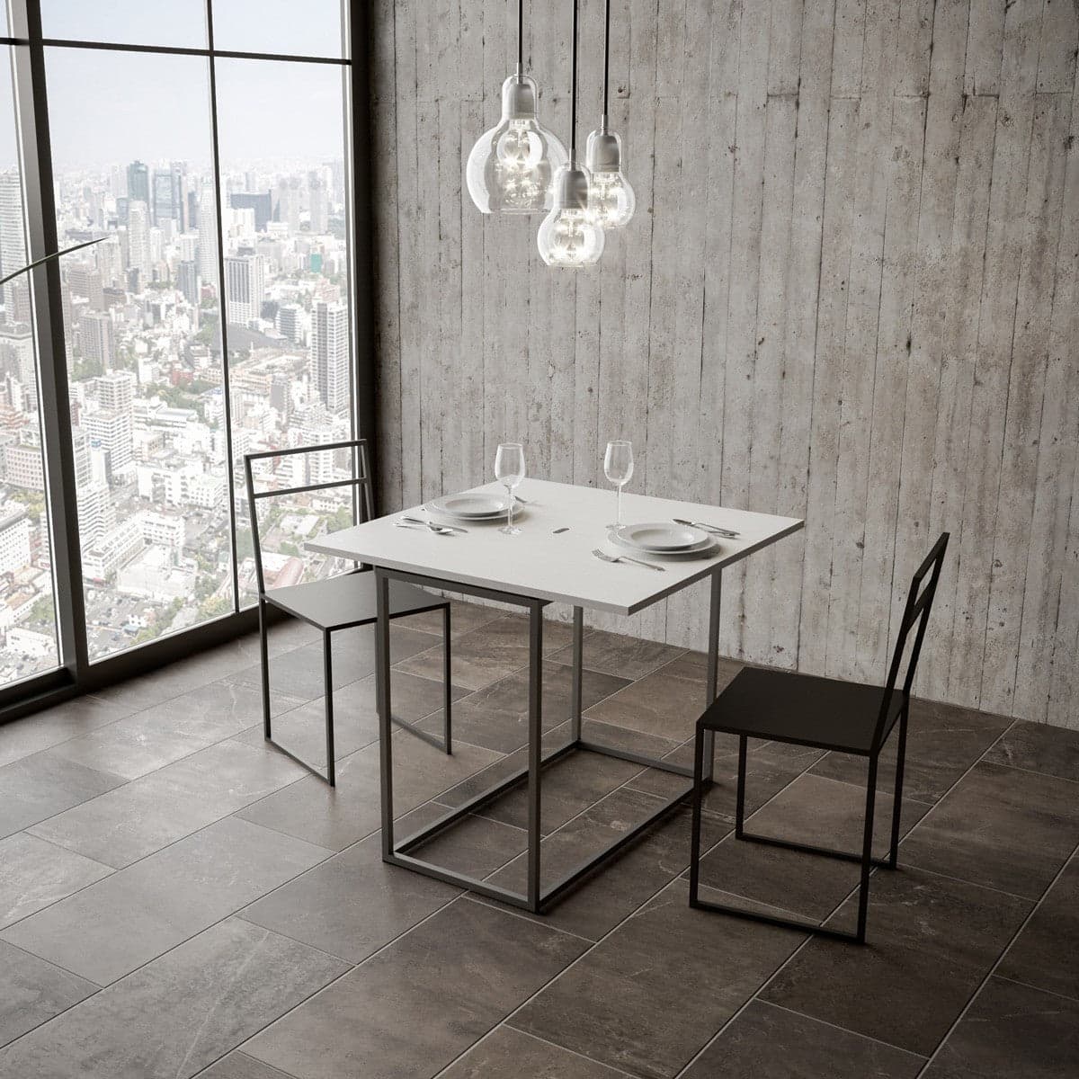 Tavolo consolle "Ancona" allungabile in legno per sala da pranzo in Credenze Decor Space - Altamura, commercioVirtuoso.it