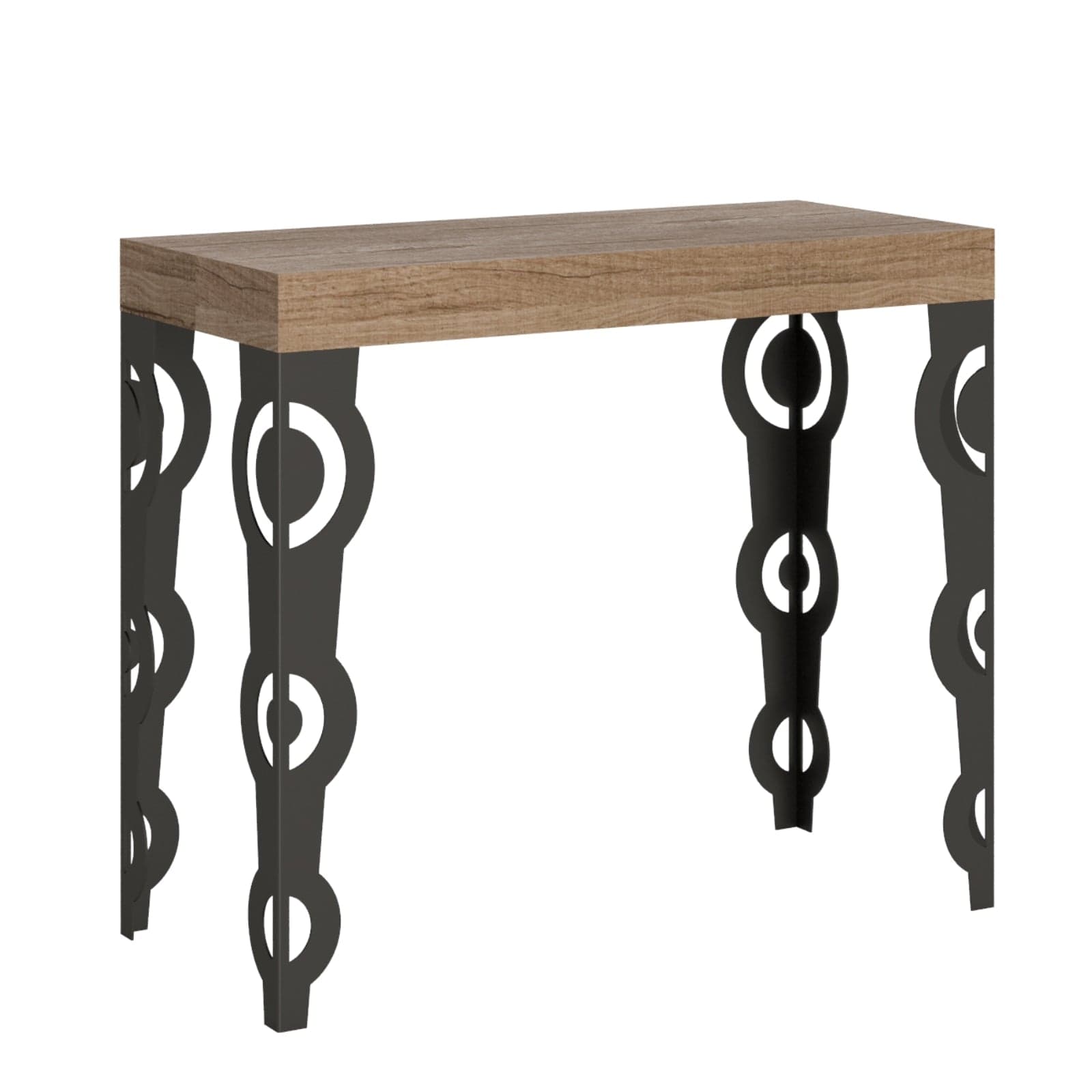 Tavolo consolle "Treviso" allungabile in legno per sala da pranzo in Credenze Decor Space - Altamura, commercioVirtuoso.it