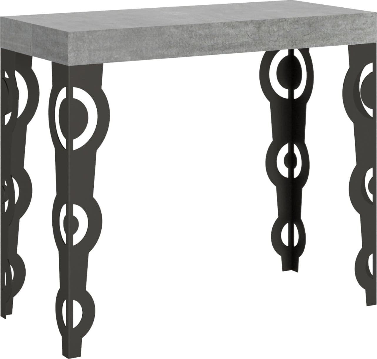 Tavolo consolle "Treviso" allungabile in legno per sala da pranzo in Credenze Decor Space - Altamura, commercioVirtuoso.it