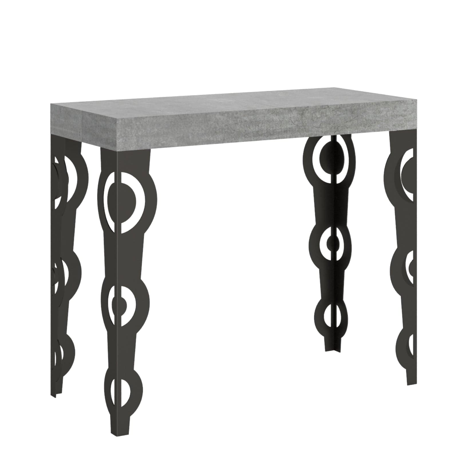 Tavolo consolle "Treviso" allungabile in legno per sala da pranzo in Credenze Decor Space - Altamura, commercioVirtuoso.it