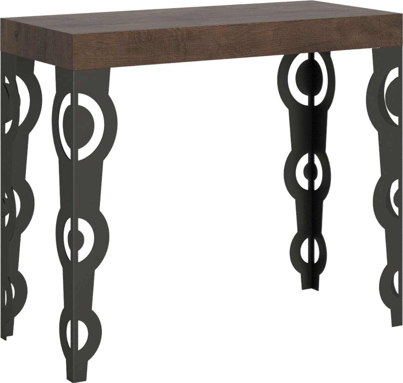 Tavolo consolle "Treviso" allungabile in legno per sala da pranzo in Credenze Decor Space - Altamura, commercioVirtuoso.it
