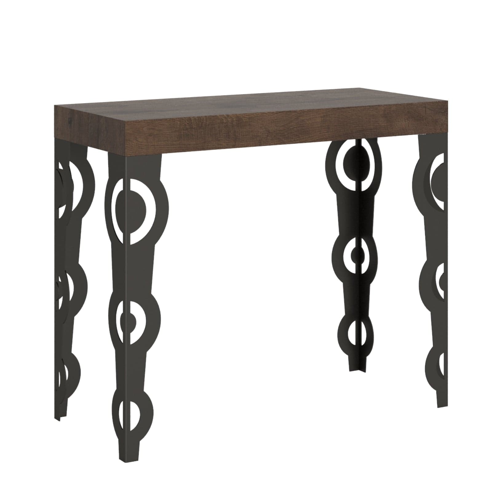 Tavolo consolle "Treviso" allungabile in legno per sala da pranzo in Credenze Decor Space - Altamura, commercioVirtuoso.it