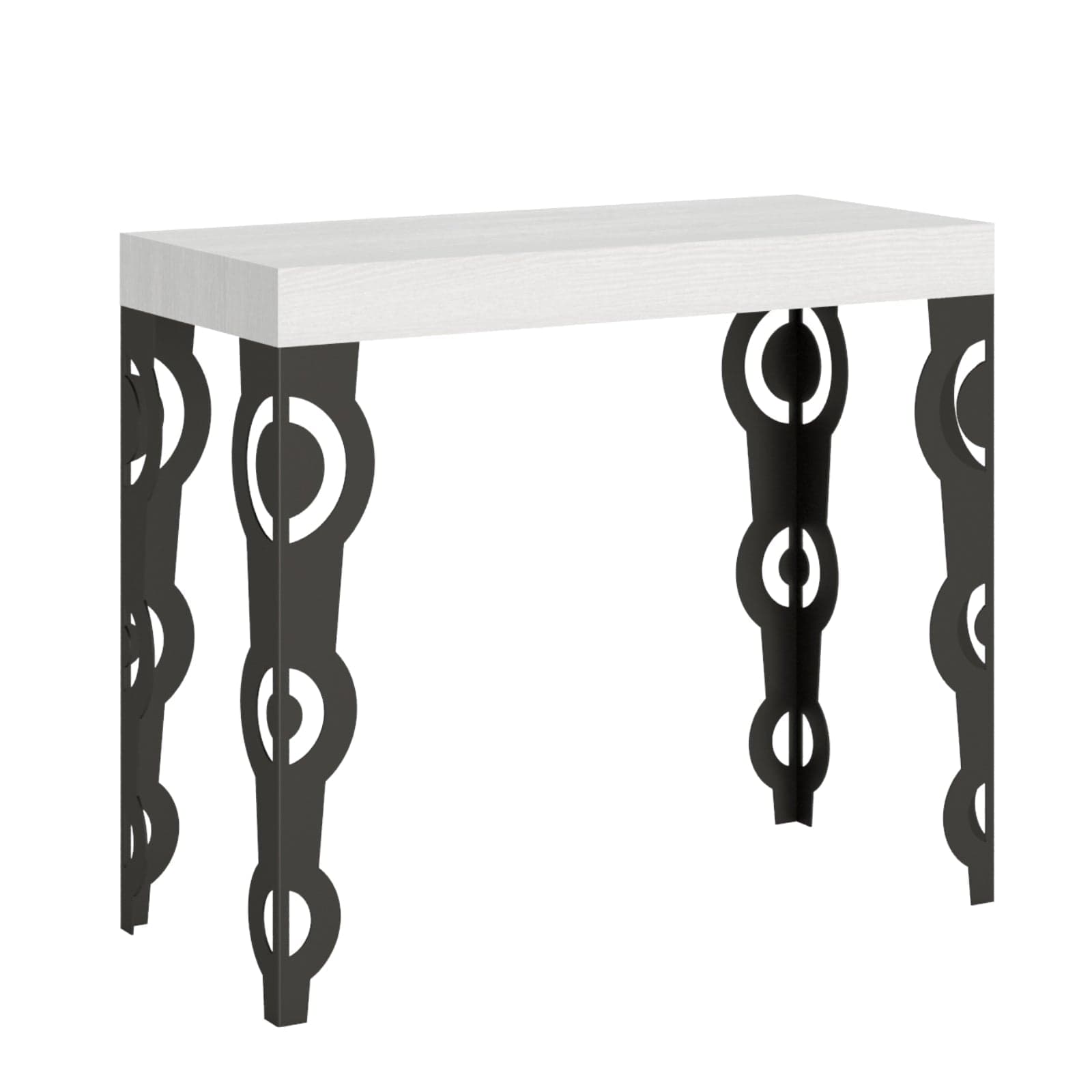 Tavolo consolle "Treviso" allungabile in legno per sala da pranzo in Credenze Decor Space - Altamura, commercioVirtuoso.it