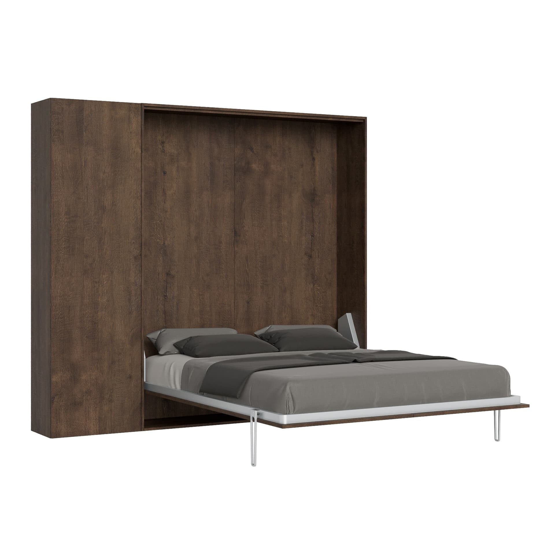 Letto "Roma" matrimoniale a scomparsa, in legno, con apertura verticale, per camera da letto in Materassi Decor Space - Altamura, commercioVirtuoso.it