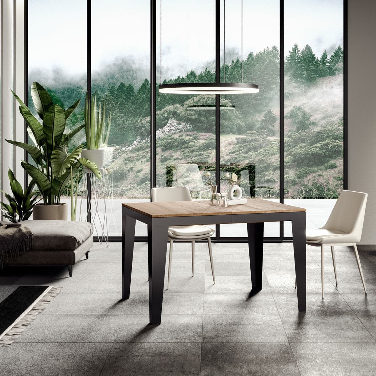 Tavolo "Udine" allungabile in legno per sala da pranzo in Tavoli da sala da pranzo Decor Space - Altamura, commercioVirtuoso.it