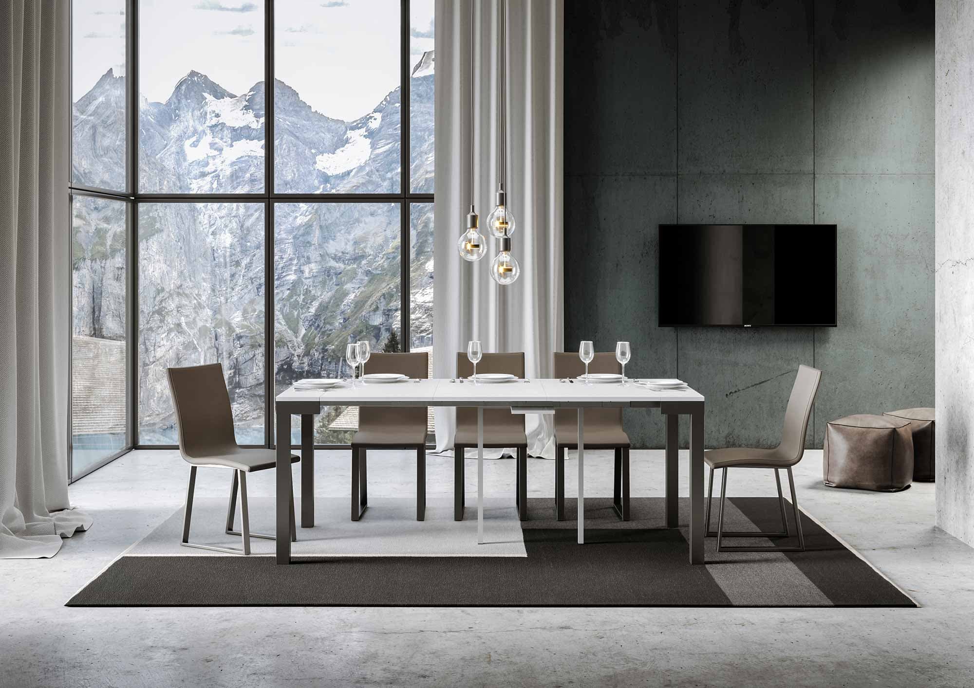 Tavolo consolle "Caserta" allungabile in legno per sala da pranzo in Credenze Decor Space - Altamura, commercioVirtuoso.it
