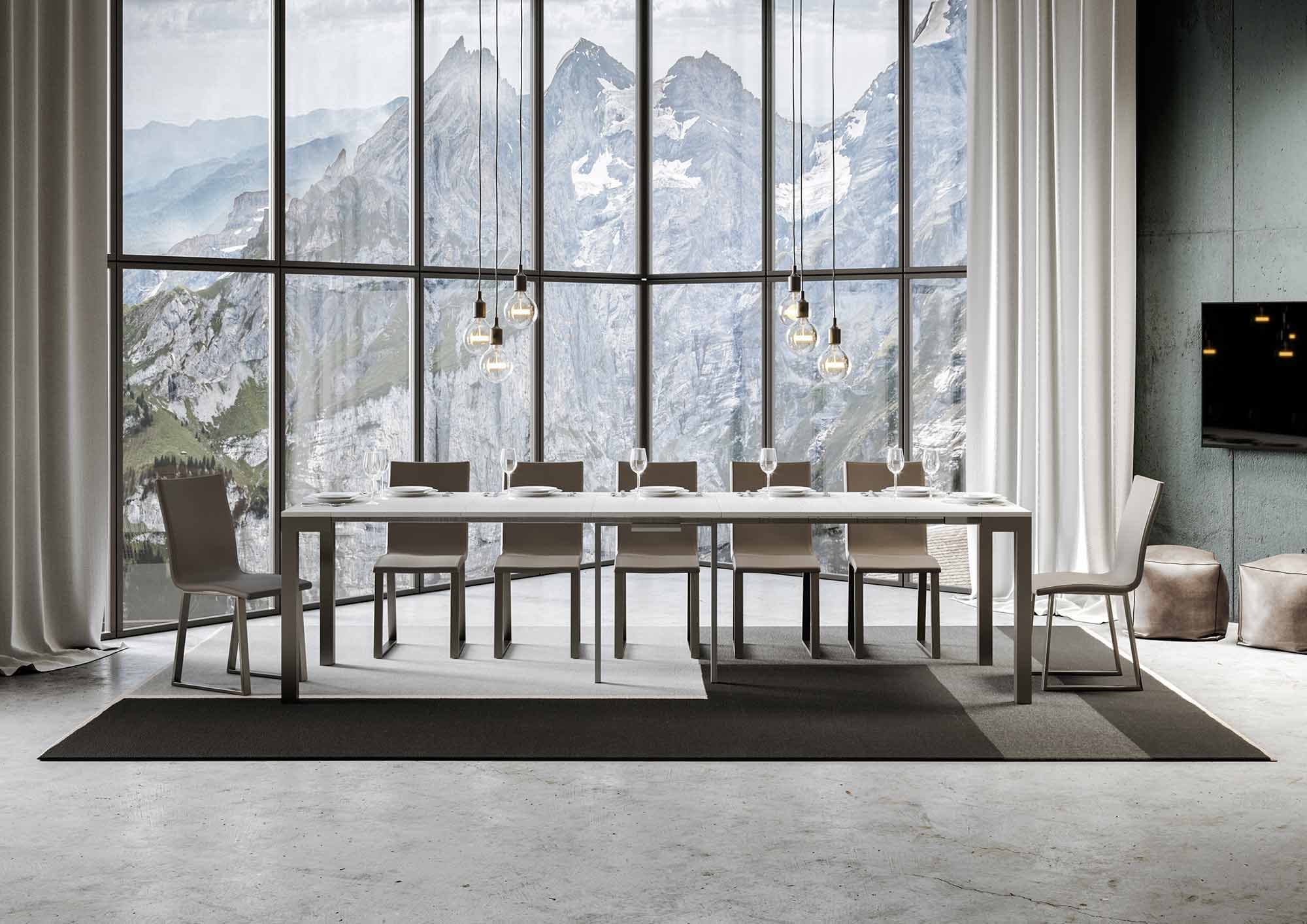 Tavolo consolle "Caserta" allungabile in legno per sala da pranzo in Credenze Decor Space - Altamura, commercioVirtuoso.it