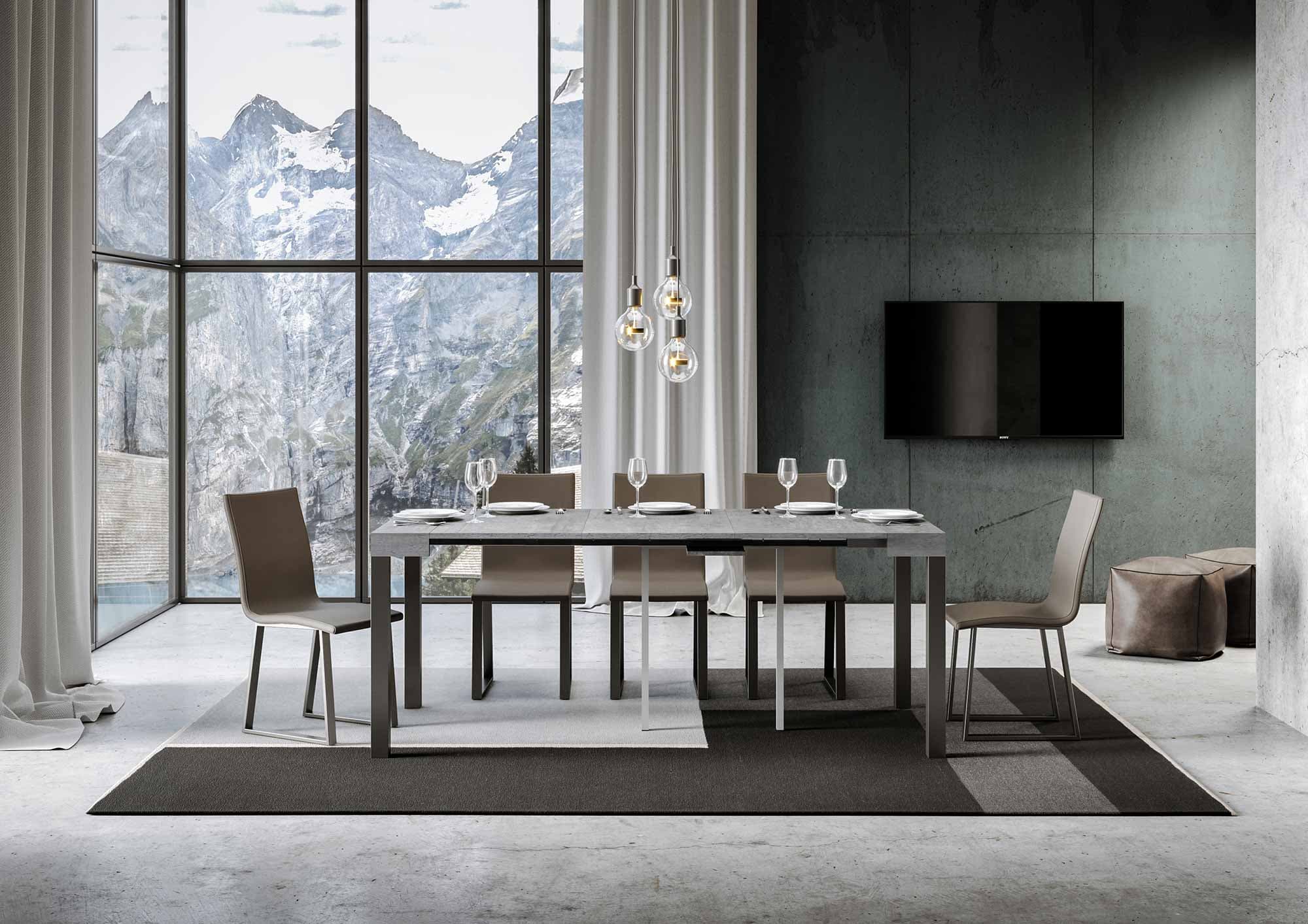 Tavolo consolle "Caserta" allungabile in legno per sala da pranzo in Credenze Decor Space - Altamura, commercioVirtuoso.it