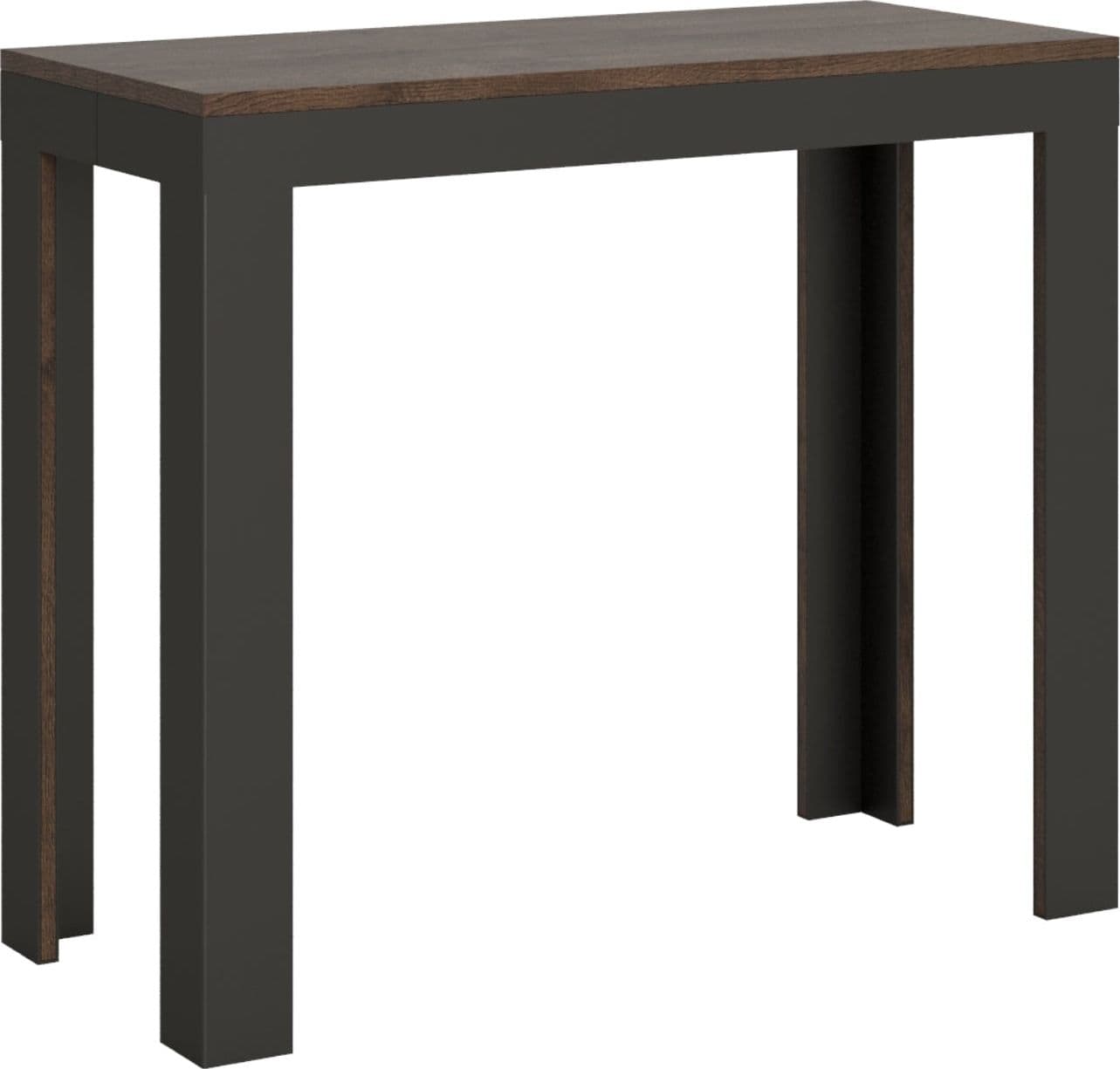 Tavolo consolle "Rimini" allungabile in legno per sala da pranzo – Allungabile fino a 300 cm, Evolution, Noce – Itamoby –