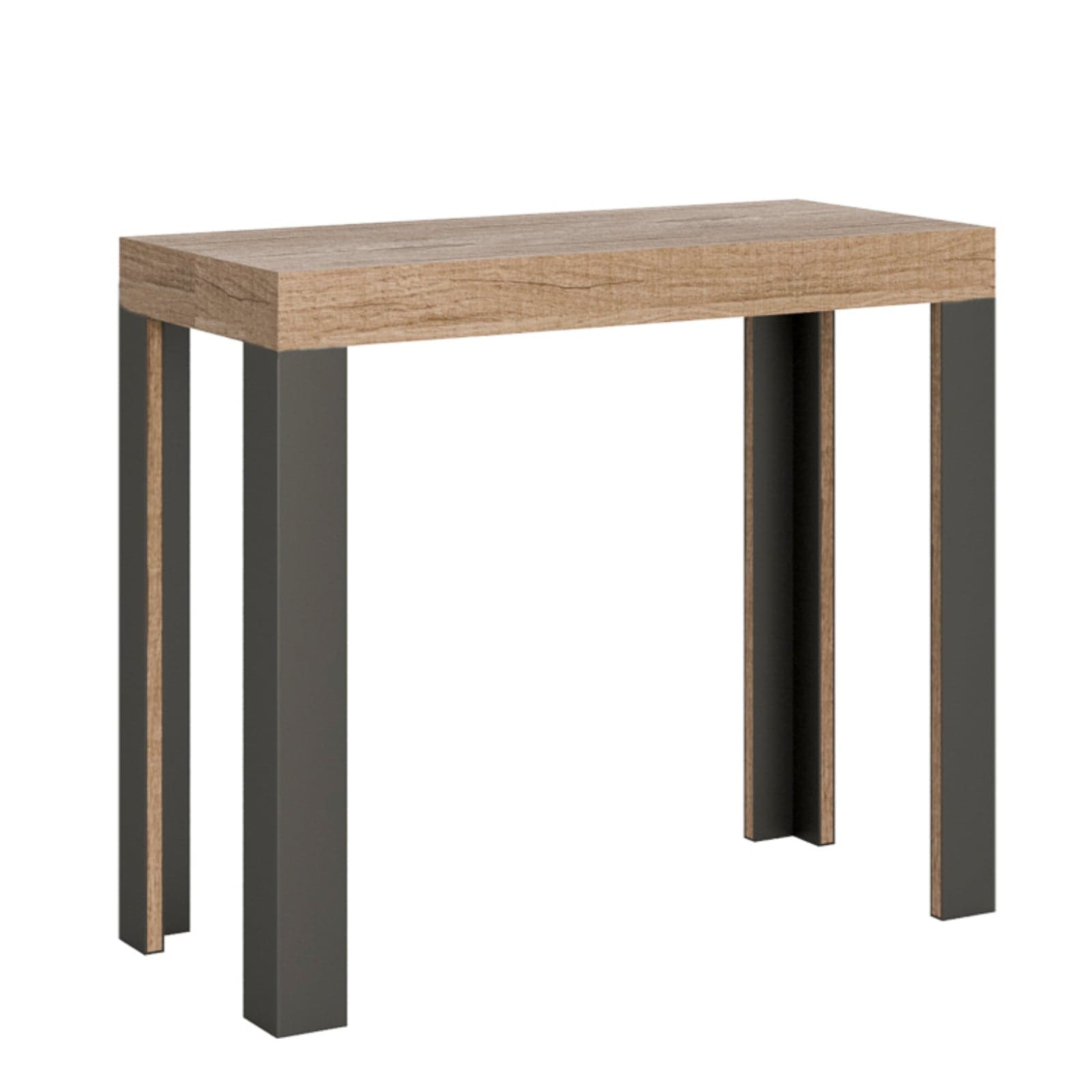 Tavolo consolle "Rimini" allungabile in legno per sala da pranzo in Credenze Decor Space - Altamura, commercioVirtuoso.it