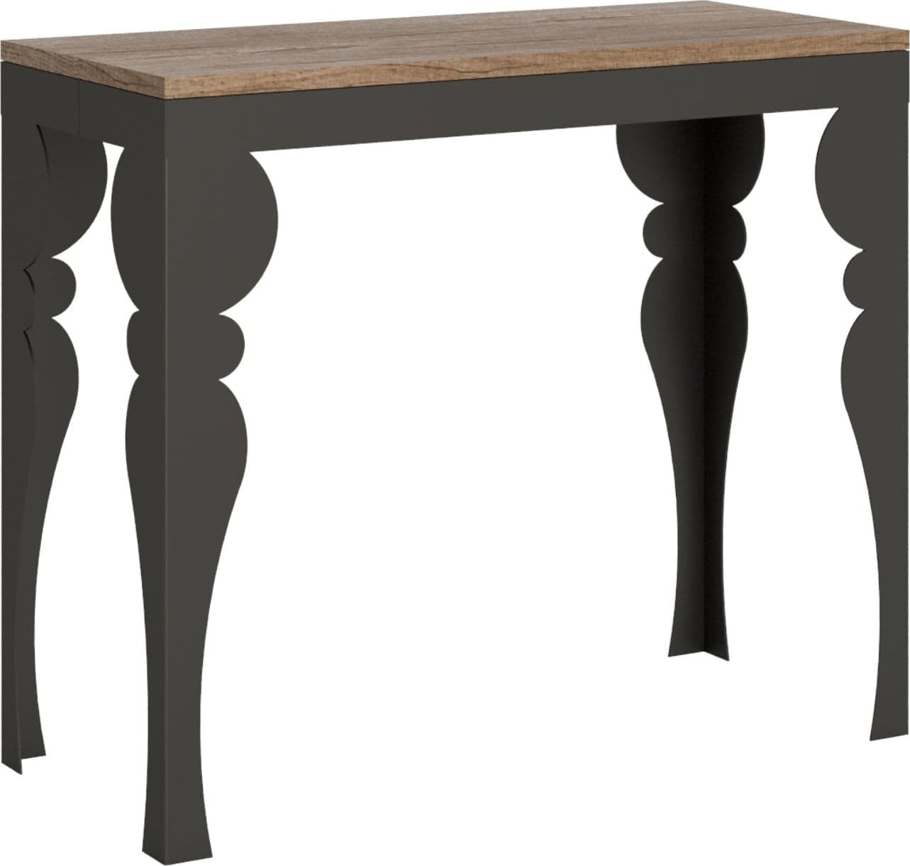 Tavolo consolle "Pisa" allungabile in legno per sala da pranzo in Credenze Decor Space - Altamura, commercioVirtuoso.it