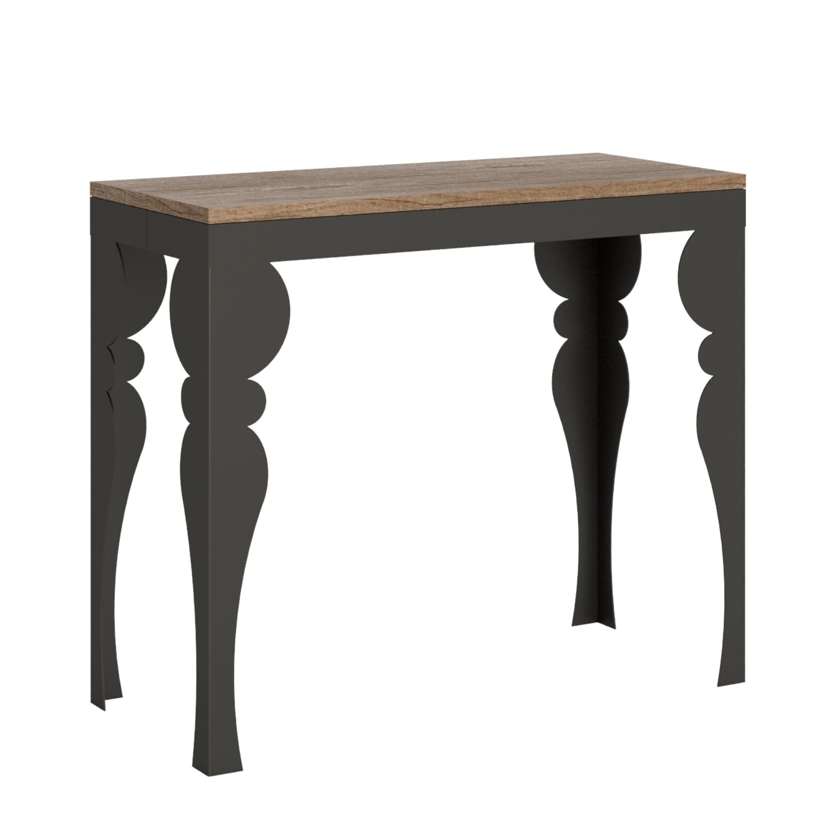 Tavolo consolle "Pisa" allungabile in legno per sala da pranzo in Credenze Decor Space - Altamura, commercioVirtuoso.it
