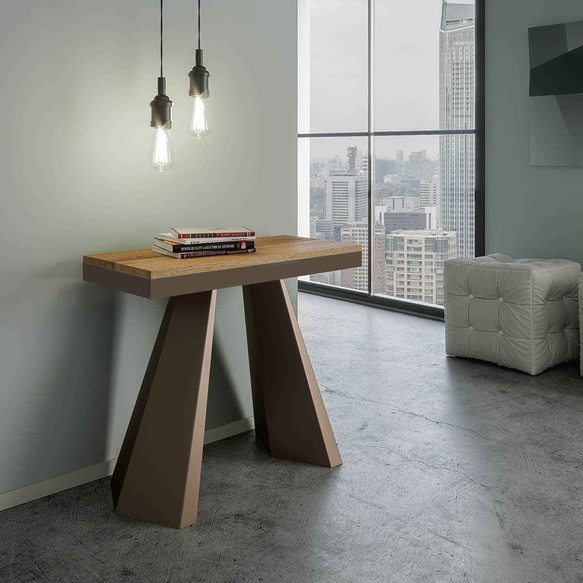 Tavolo consolle "Bergamo" allungabile in legno per sala da pranzo in Credenze Decor Space - Altamura, commercioVirtuoso.it