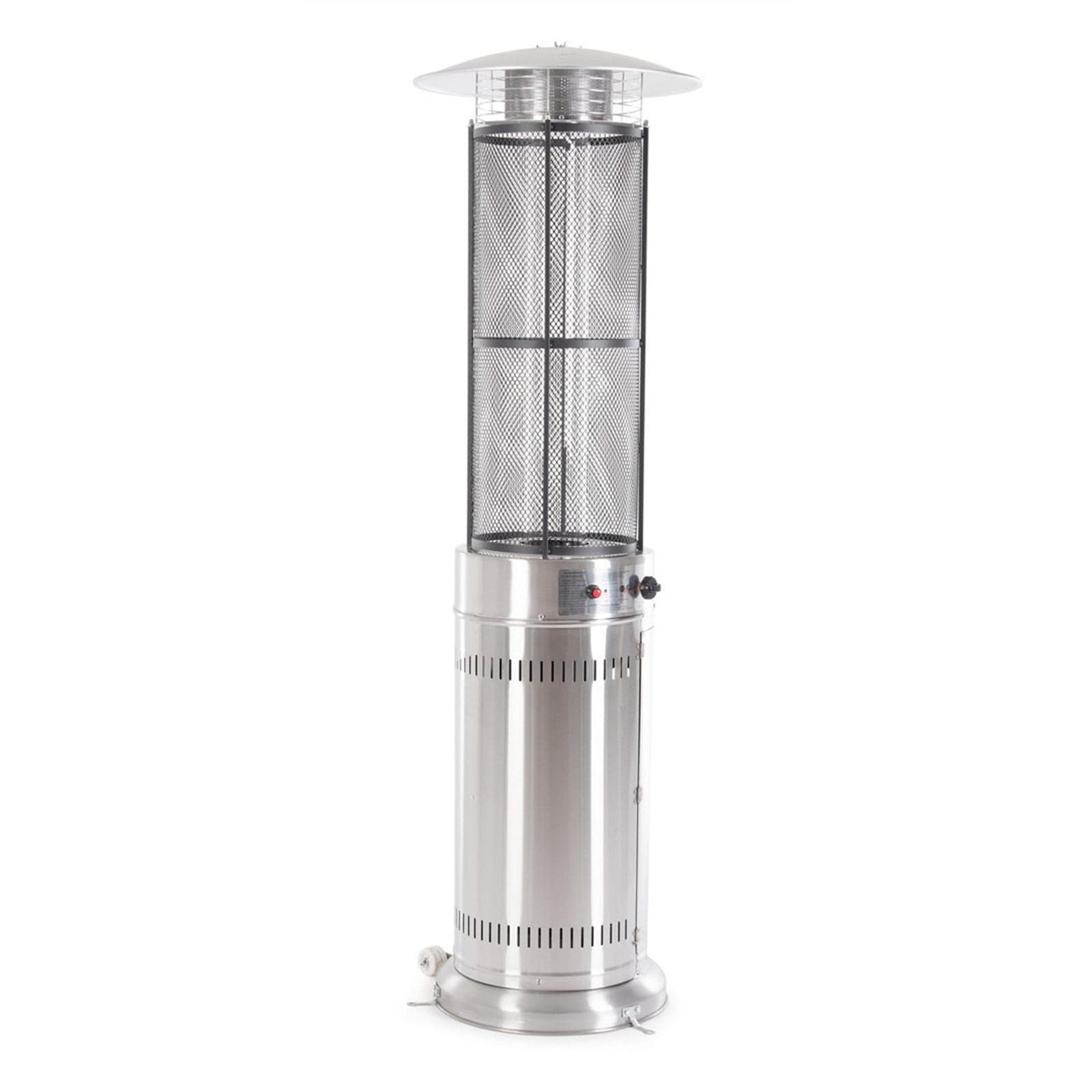 Scaldapatio a Gas "Cilinder" con struttura in acciaio inossidabile e vetro, per esterno in Bracieri Decor Space - Altamura, commercioVirtuoso.it