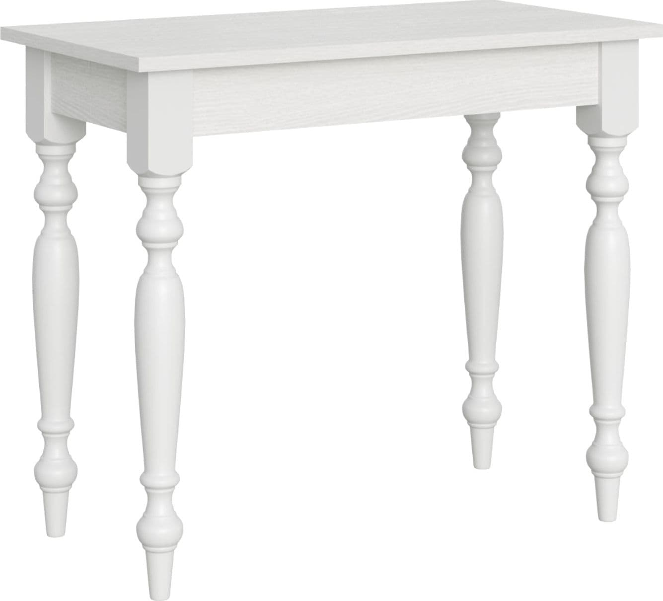 Tavolo consolle "Vicenza" allungabile in legno per sala da pranzo – Allungabile fino a 204 cm, Bianco Frassino – Itamoby –