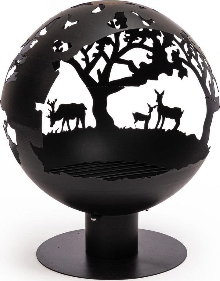 Braciere "Belisma" tondo, decorato, in acciaio resistente alle alte temperature, da Ø55 x 67 cm - 3