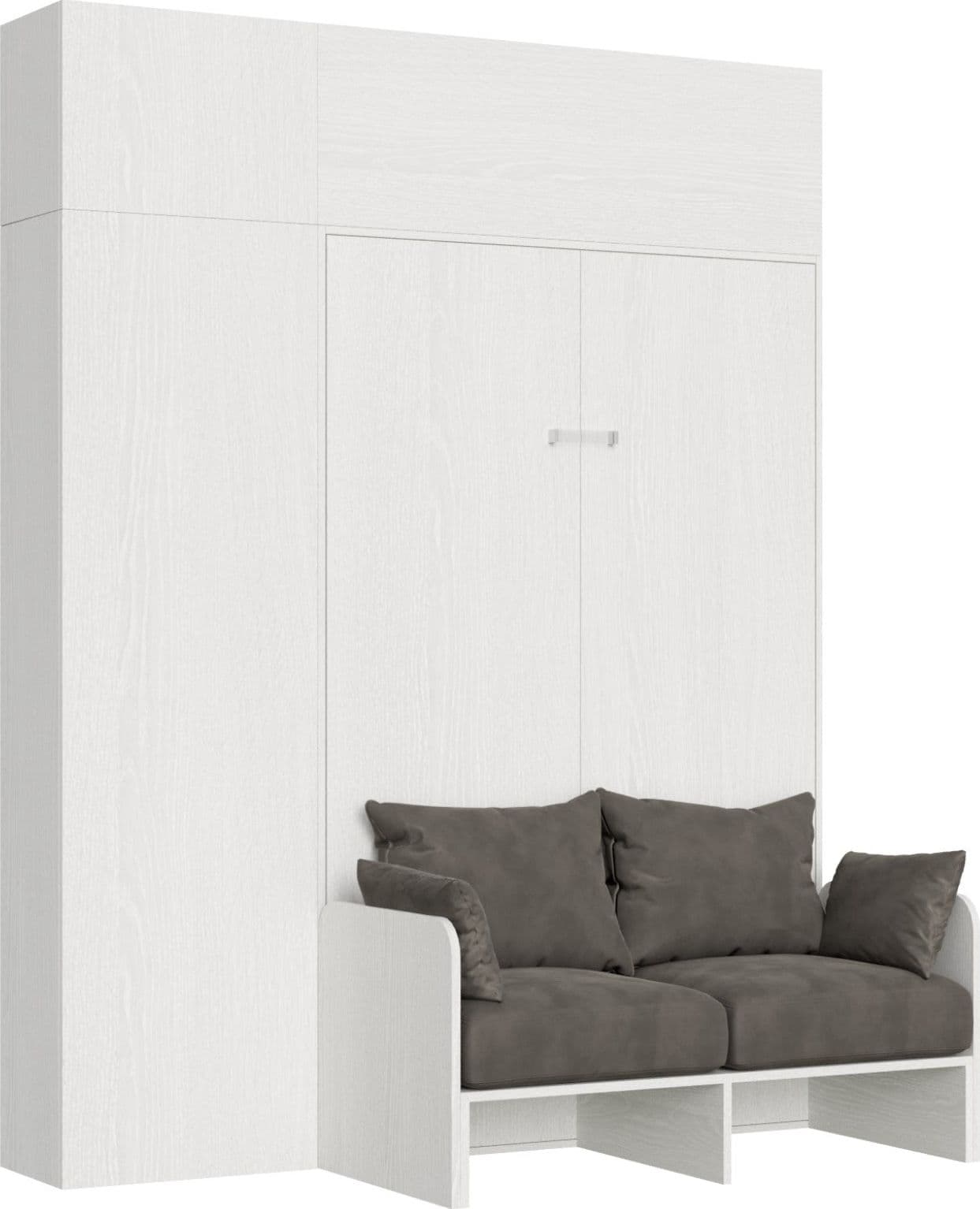 Letto "Palermo" matrimoniale a scomparsa con divano, in legno, con apertura verticale, per camera da letto in Materassi Decor Space - Altamura, commercioVirtuoso.it