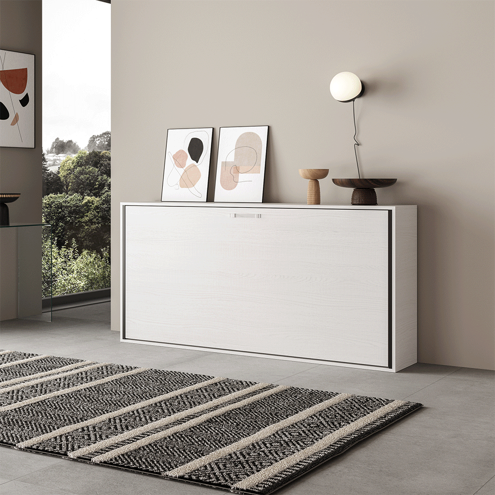 Letto "Genova" singolo a scomparsa, in legno, con apertura orizzontale, per camera da letto in Materassi Decor Space - Altamura, commercioVirtuoso.it