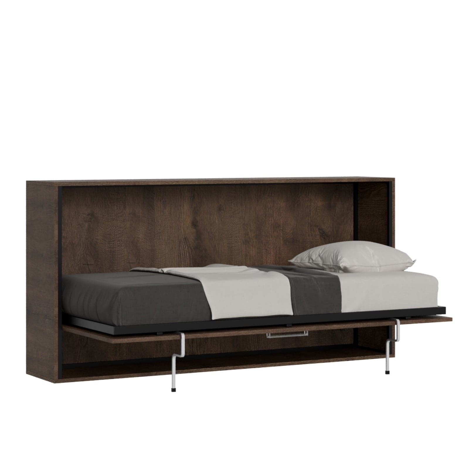 Letto "Genova" singolo a scomparsa, in legno, con apertura orizzontale, per camera da letto in Materassi Decor Space - Altamura, commercioVirtuoso.it