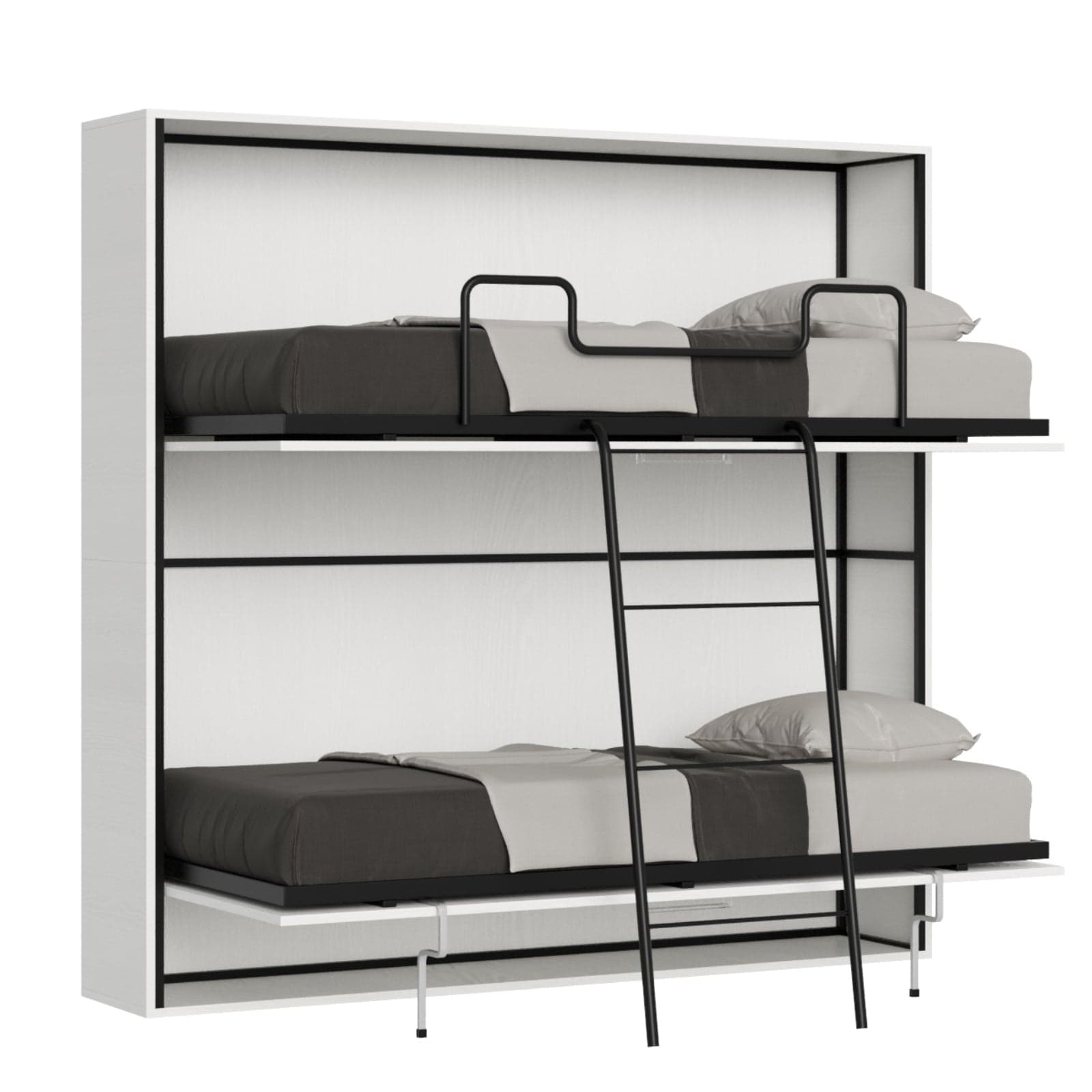 Letto "Firenze" doppio a scomparsa, in legno, con apertura orizzontale, per camera da letto in Materassi Decor Space - Altamura, commercioVirtuoso.it