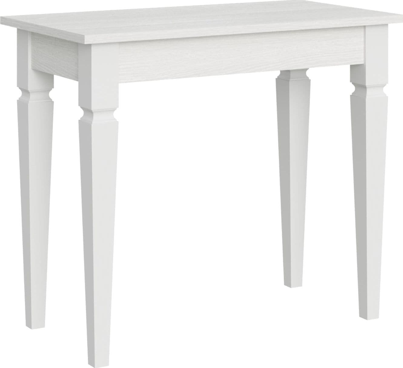 Tavolo consolle "Salerno" allungabile in legno per sala da pranzo – Allungabile fino a 204 cm, Bianco Frassino – Itamoby –