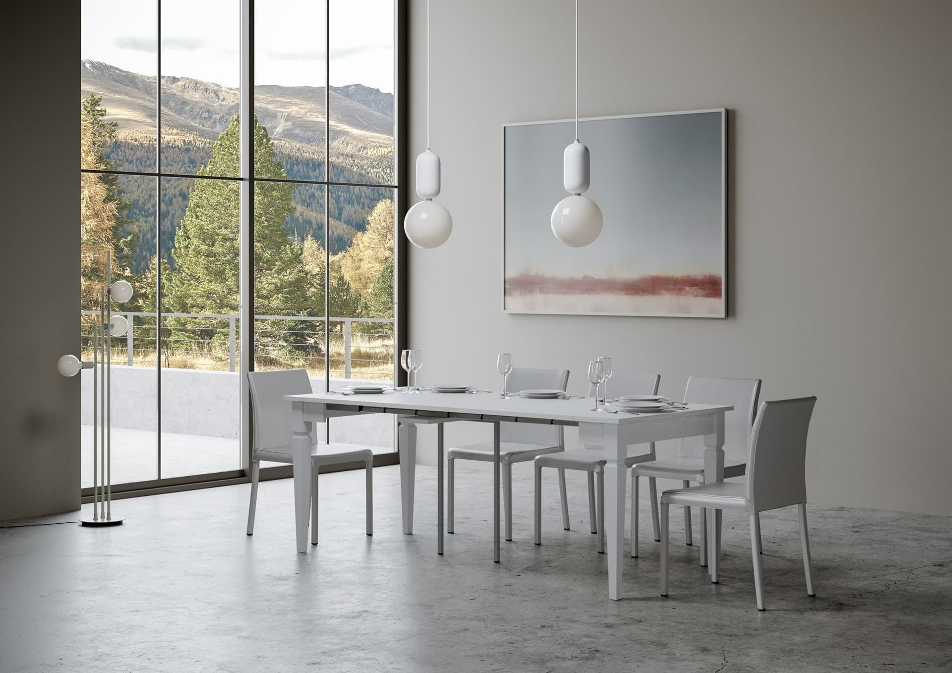 Tavolo consolle "Salerno" allungabile in legno per sala da pranzo in Credenze Decor Space - Altamura, commercioVirtuoso.it