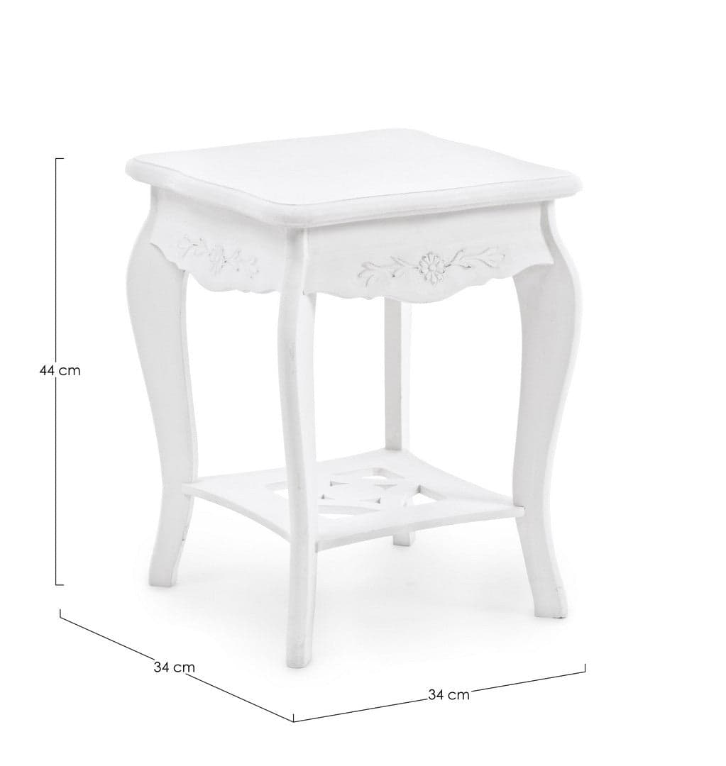 Sgabello per interno "Daisy" Mdf,Verniciatura A Base D'Acqua, Maniglie In Alluminio, 34 x 34 x 44 h cm in Sgabelli Decor Space - Altamura, commercioVirtuoso.it