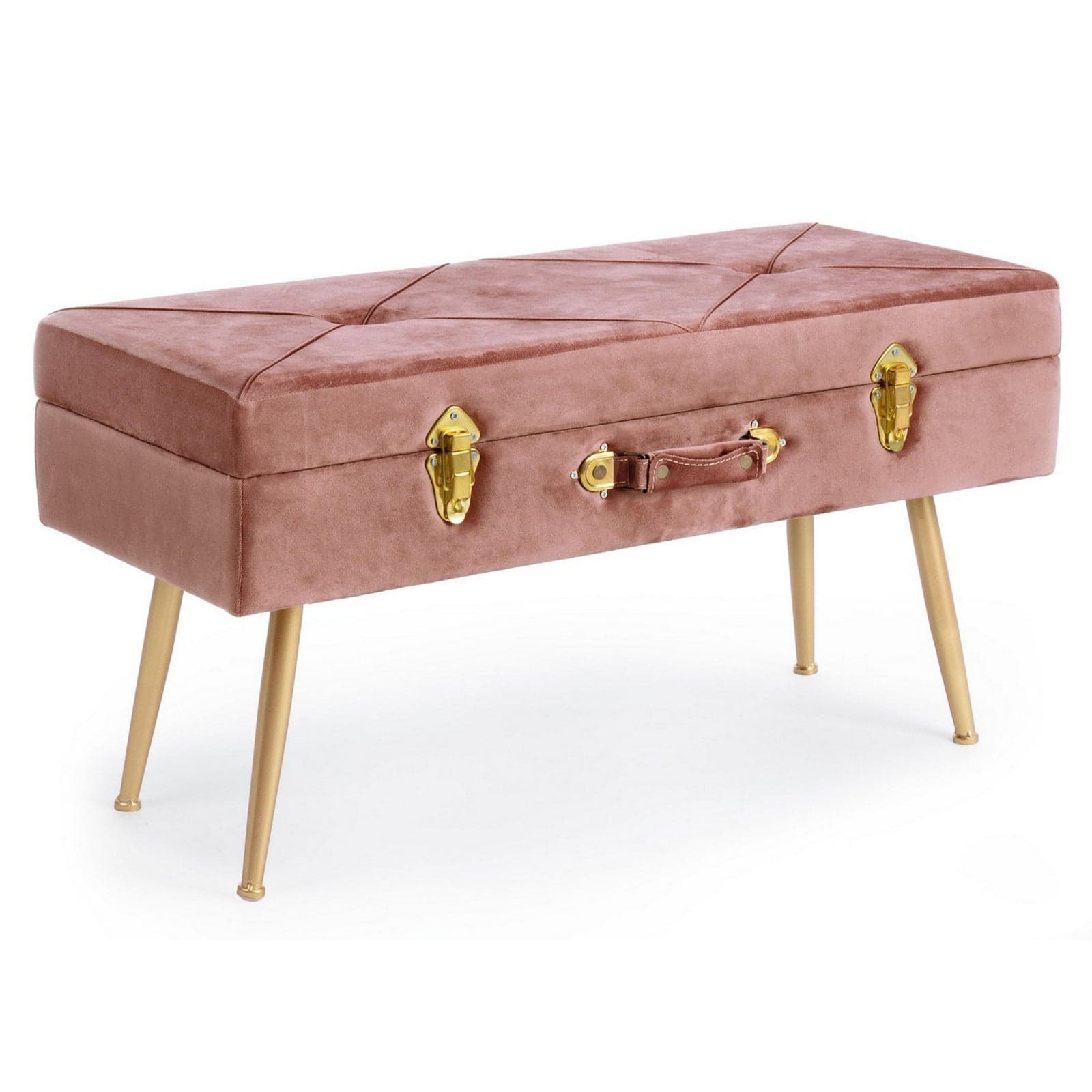 Panca Contenitore "Polina" per interno, con Struttura In Mdf, da 80x34x42h cm - 23