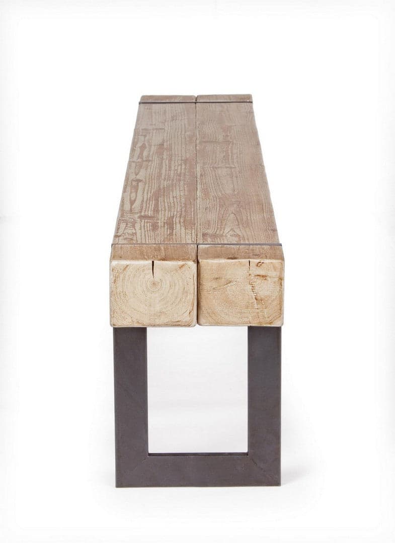 Panca "Garrett" per interno, con Struttura In Acciaio, da 200x30x45h cm in Panche contenitore Decor Space - Altamura, commercioVirtuoso.it