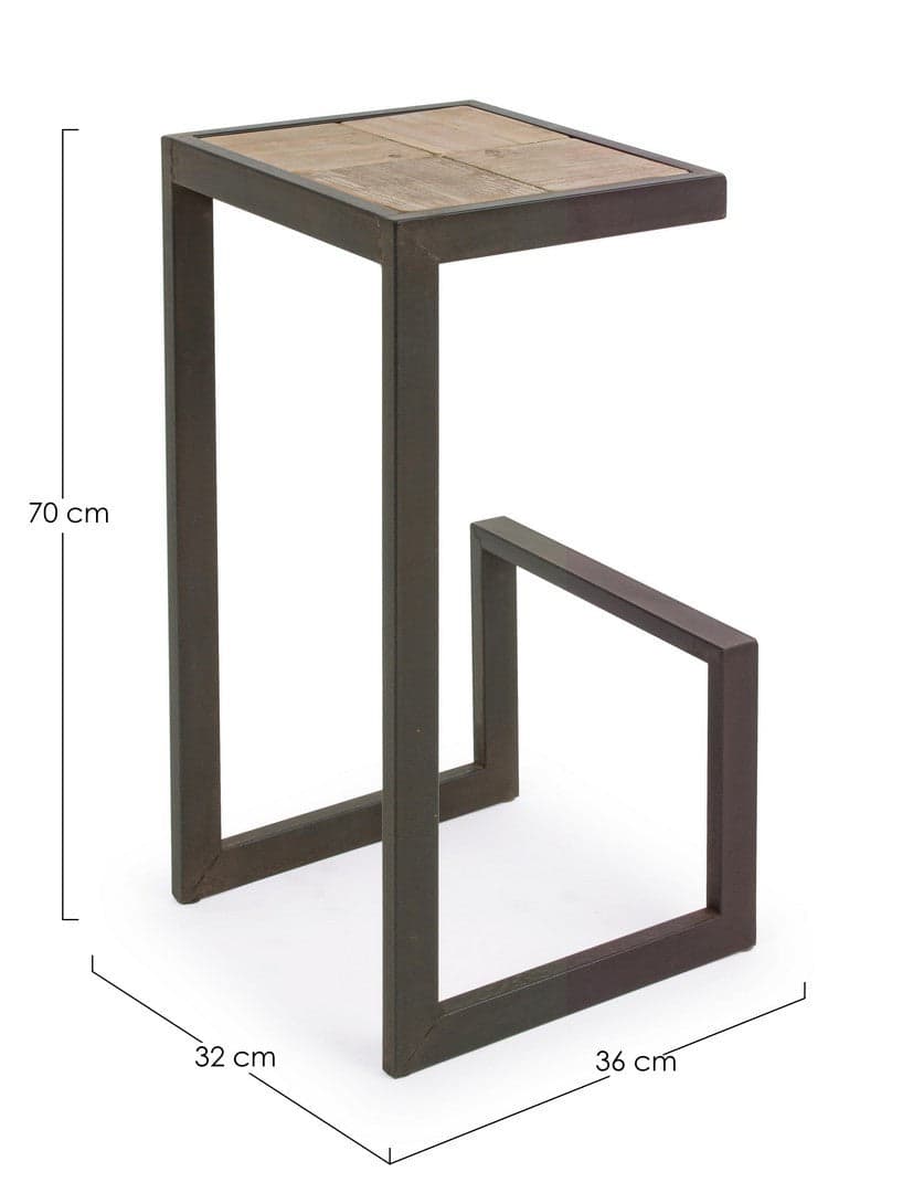 Sgabello da bar Blocks per interno, Struttura In Acciaio, 36 x 32 x 70 cm in Sgabelli Decor Space - Altamura, commercioVirtuoso.it