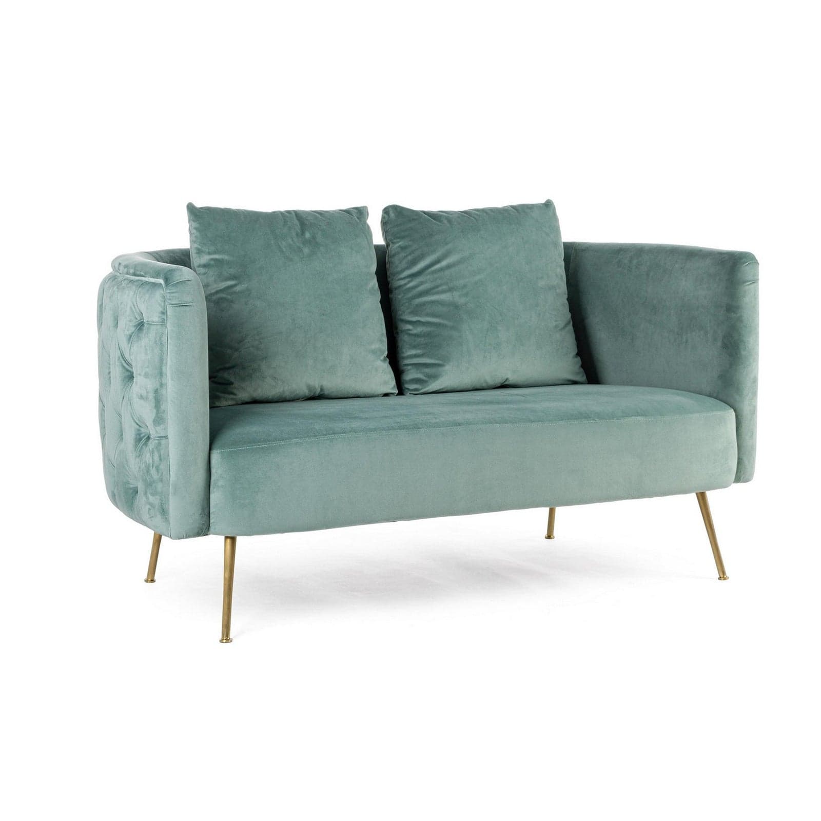 Divano 2 Posti "Tenbury" per interno, in velluto Tiffany, 144 x 77 x 79,5 h cm in Divani Decor Space - Altamura, commercioVirtuoso.it