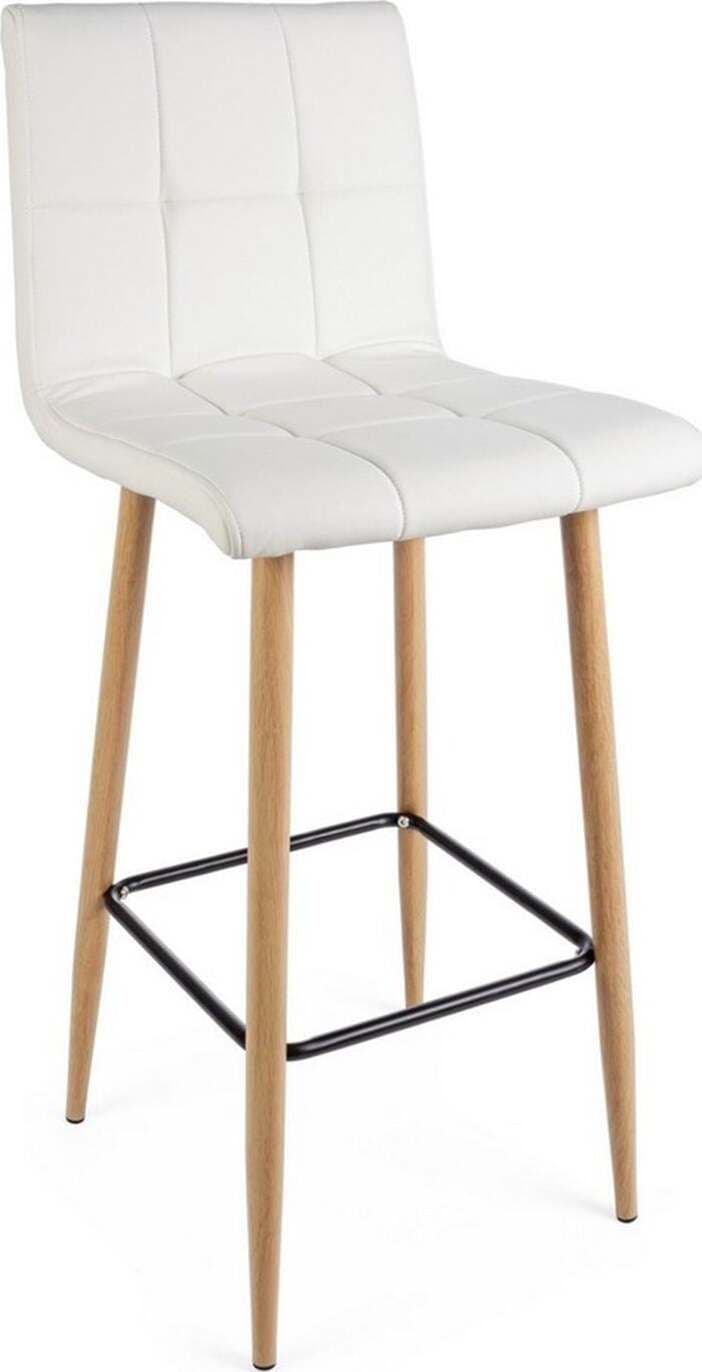 Sgabello da bar Bruce per interno, Gambe In Tubolare Di Acciaio Verniciato Effetto Legno, 46 x 40 x 108 cm Casa e cucina/Arredamento/Studio/Sedie e Sgabelli/Sgabelli Decor Space - Altamura, Commerciovirtuoso.it