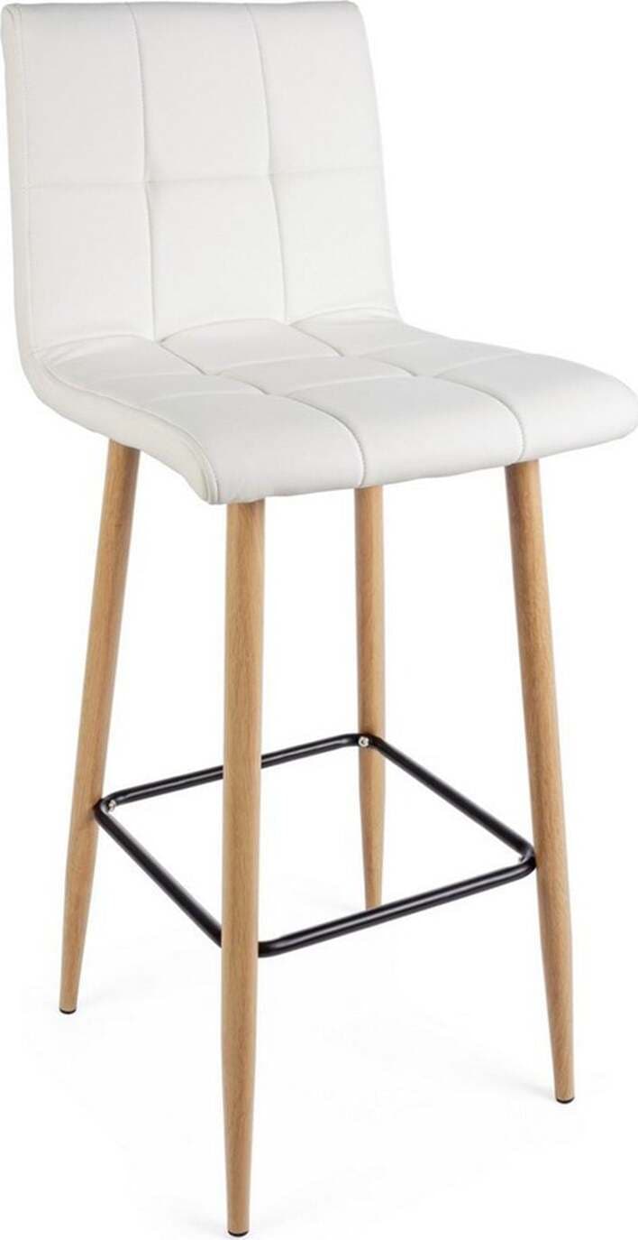 Sgabello da bar Bruce per interno, Gambe In Tubolare Di Acciaio Verniciato Effetto Legno, 46 x 40 x 108 cm Casa e cucina/Arredamento/Studio/Sedie e Sgabelli/Sgabelli Decor Space - Altamura, Commerciovirtuoso.it