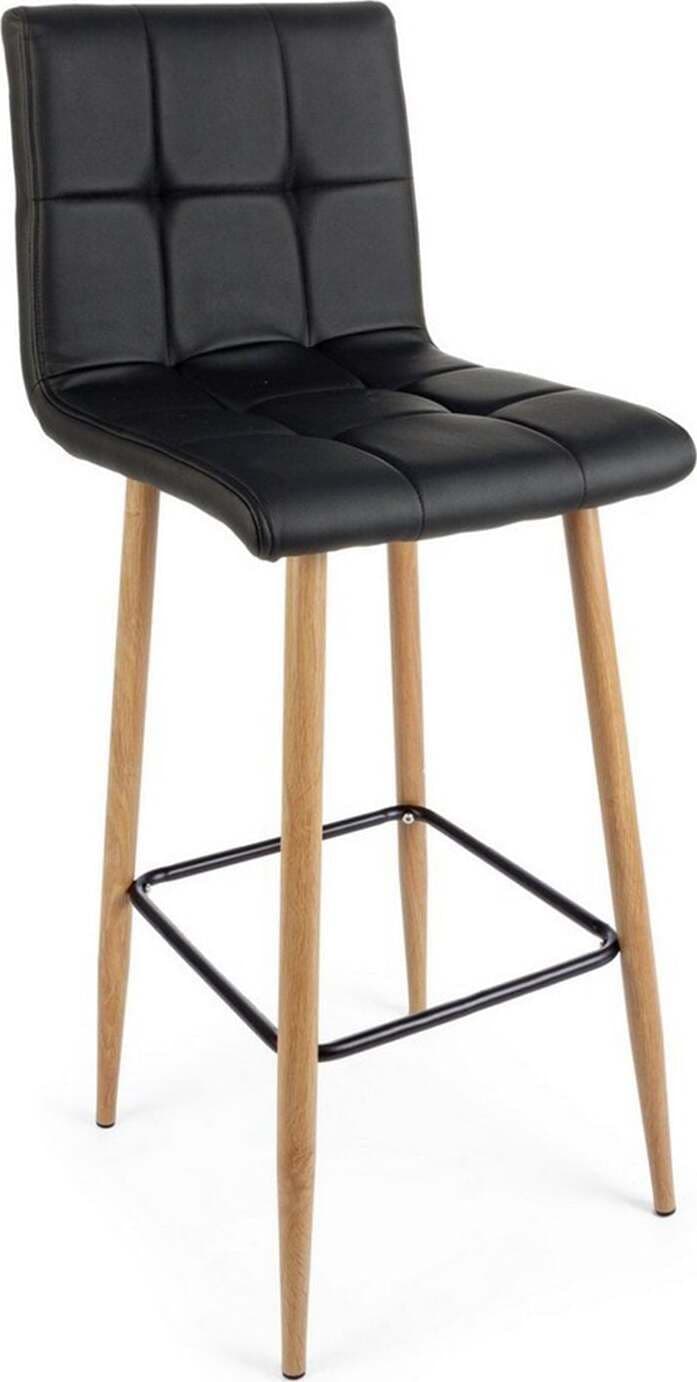 Sgabello da bar Bruce per interno, Gambe In Tubolare Di Acciaio Verniciato Effetto Legno, 46 x 40 x 108 cm Casa e cucina/Arredamento/Studio/Sedie e Sgabelli/Sgabelli Decor Space - Altamura, Commerciovirtuoso.it